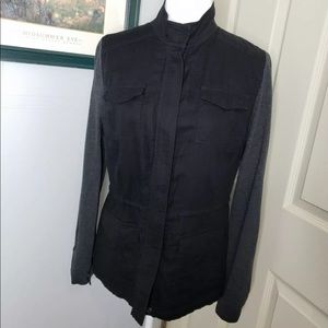 Nordstrom Caslon Black Gray Utility Jacket XS